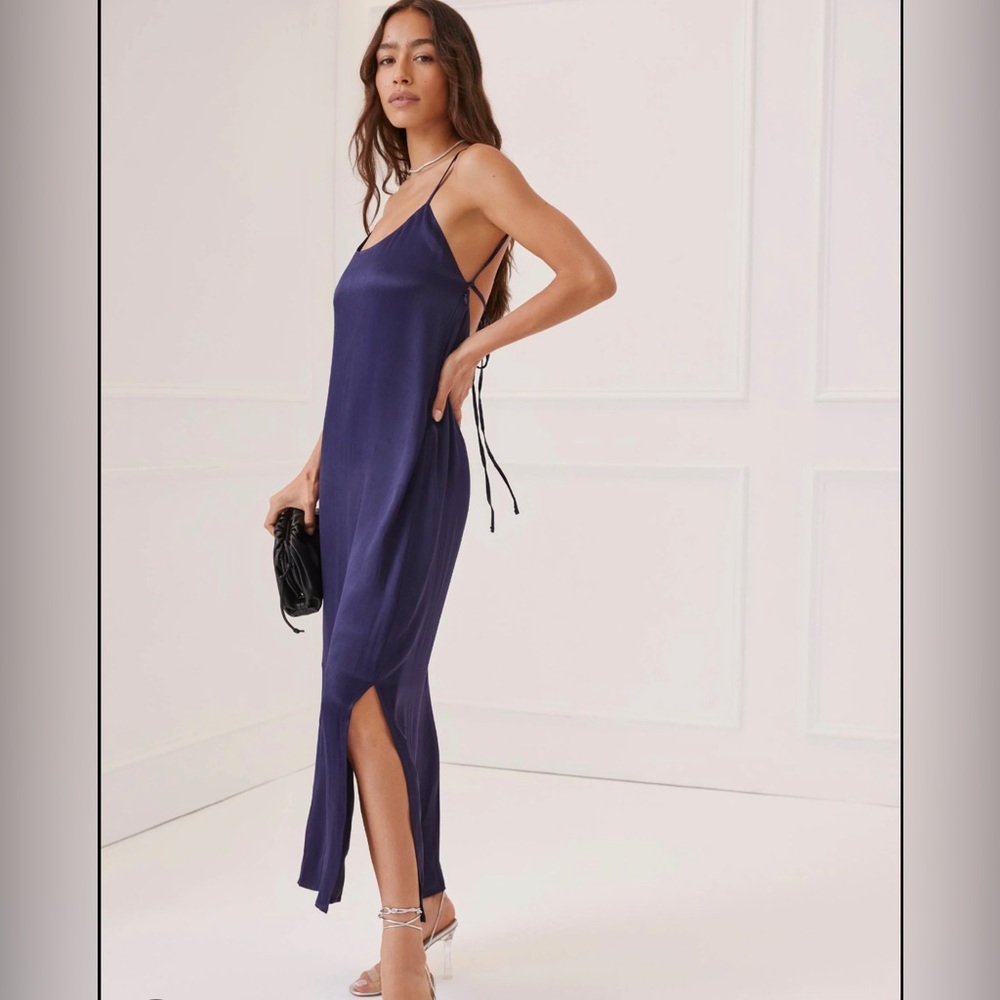Something Navy Essential Slip Dress in Navy size Small
